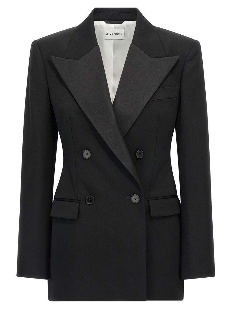 Satin lapel blazer