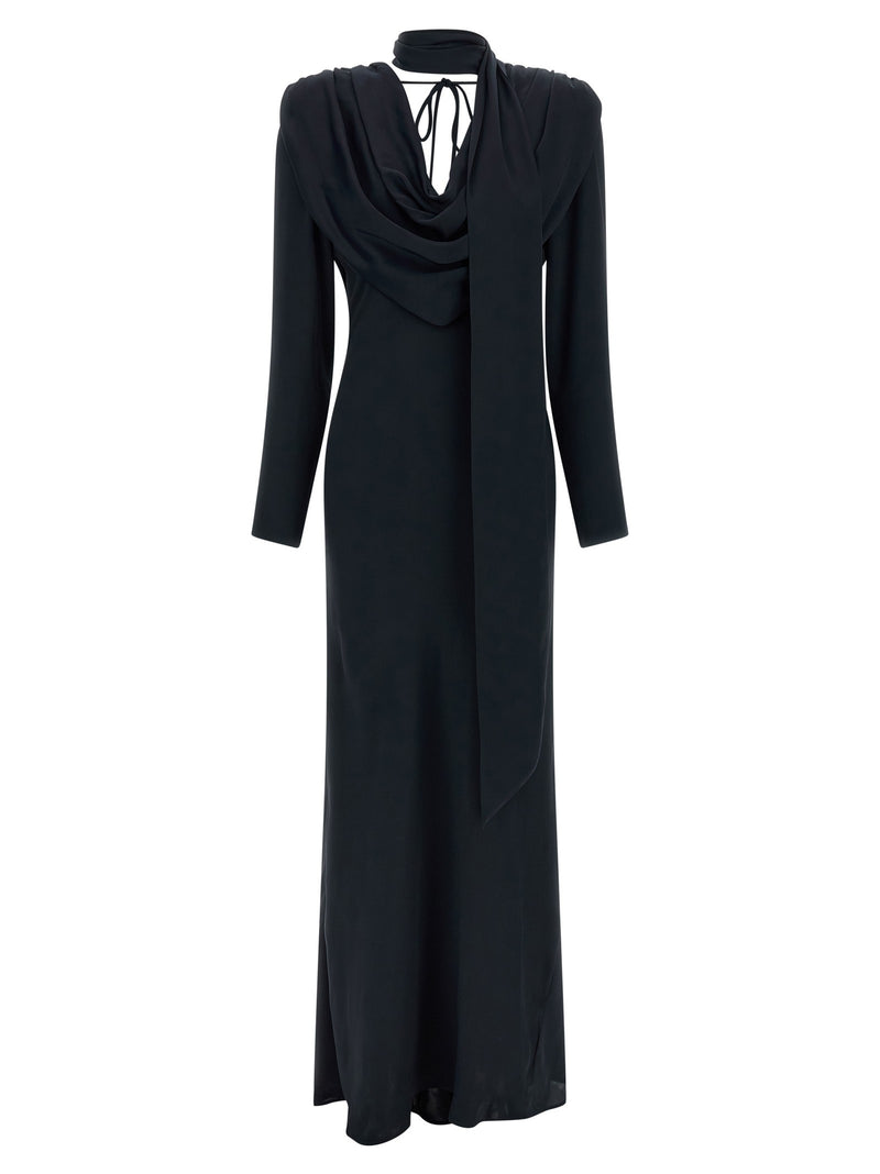 'Satin Maxi Drapy' dress