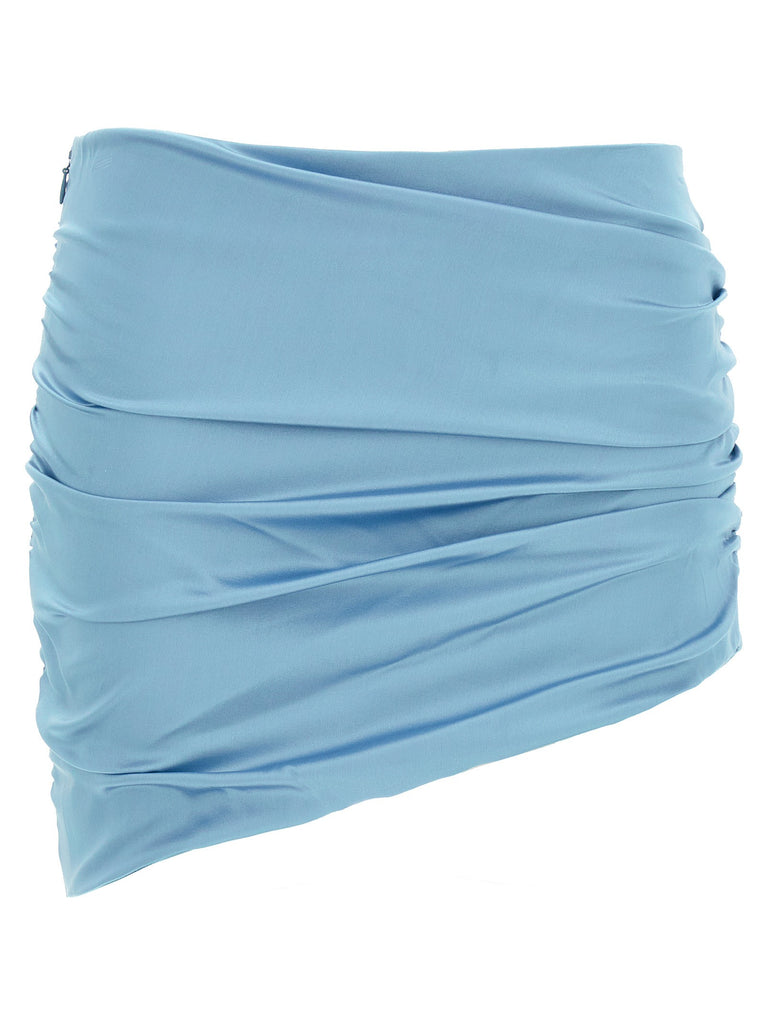 Satin mini skirt