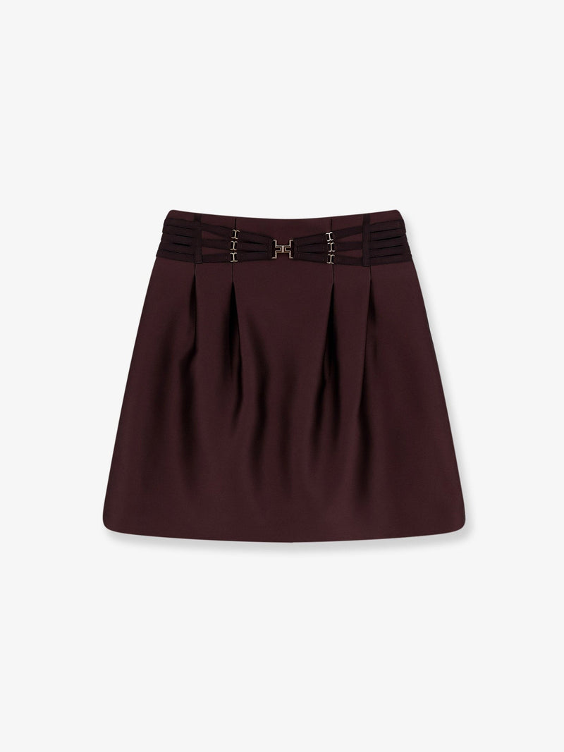 Satin mini skirt