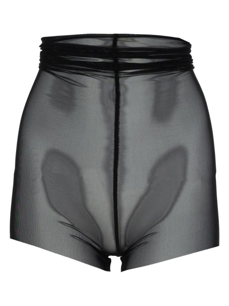 SEMI-TRANSPARENT HIGH-WAISTED SHORTS