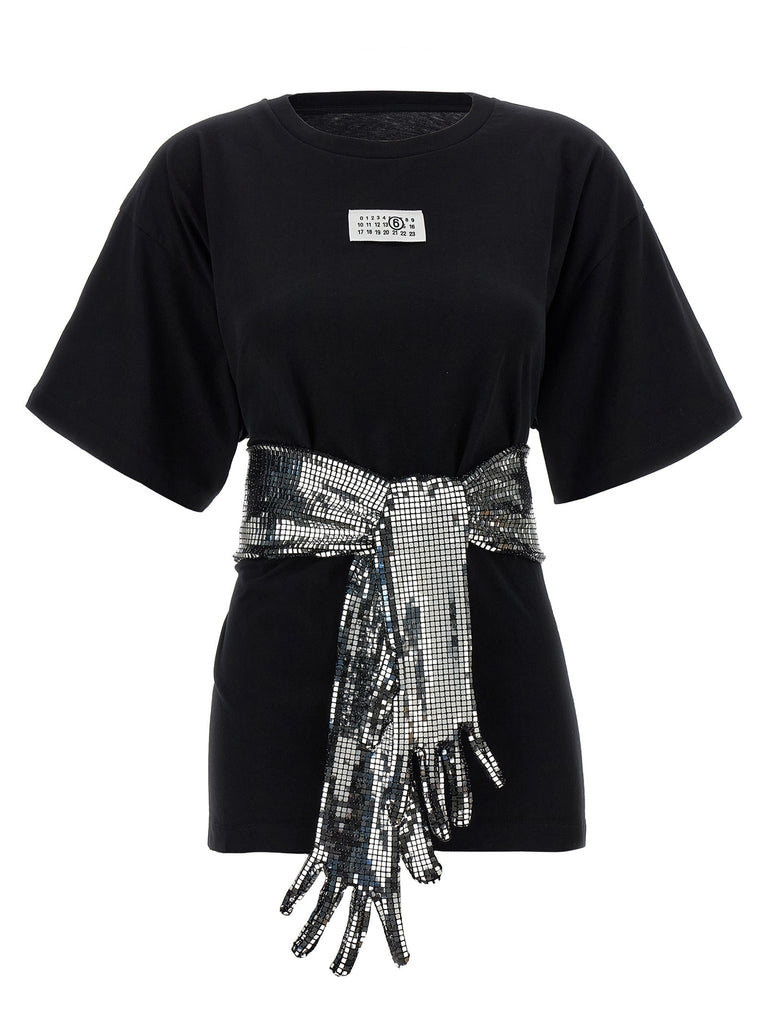 Sequin gloves T-shirt