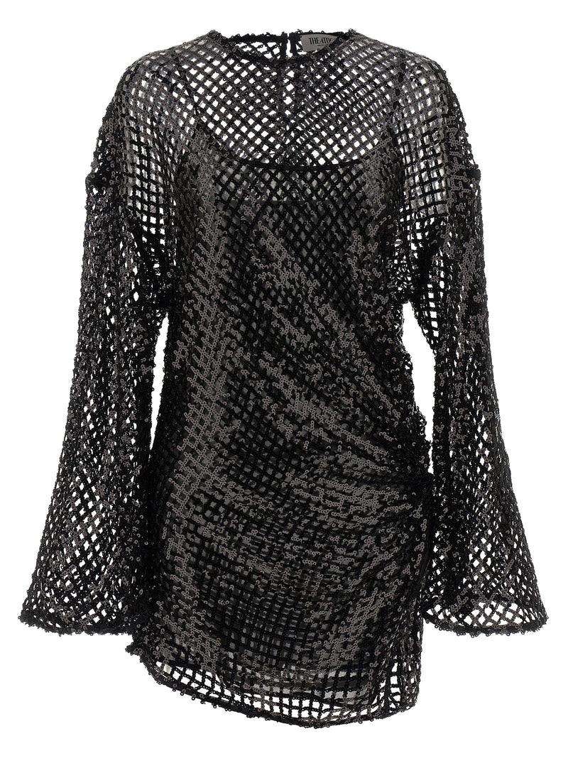 Sequin mesh dress