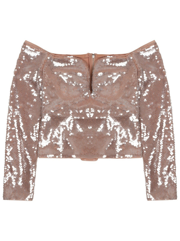 SEQUINED SLEEVELESS TOP