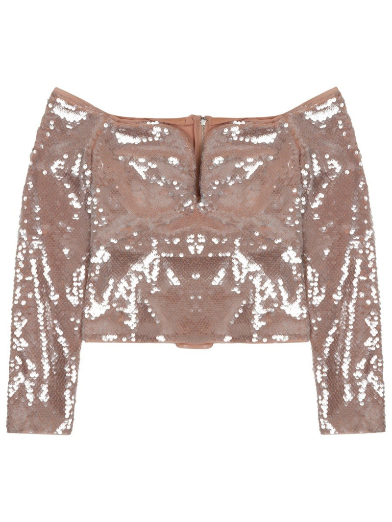 SEQUINED SLEEVELESS TOP