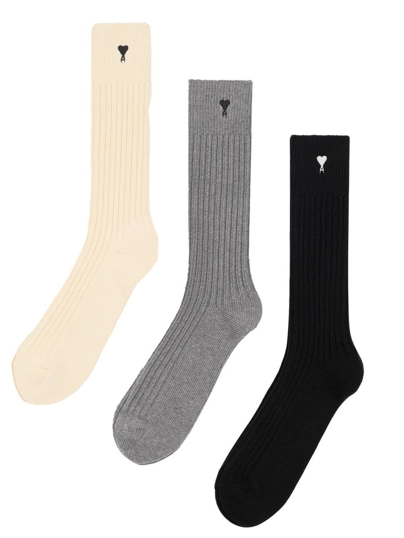 SET OF THREE PAIRS OF "AMI DE COEUR" SOCKS