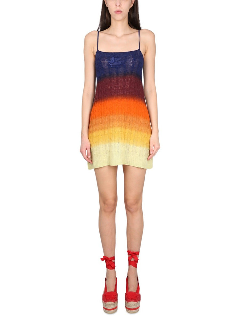 SHADED WOOL MINI DRESS
