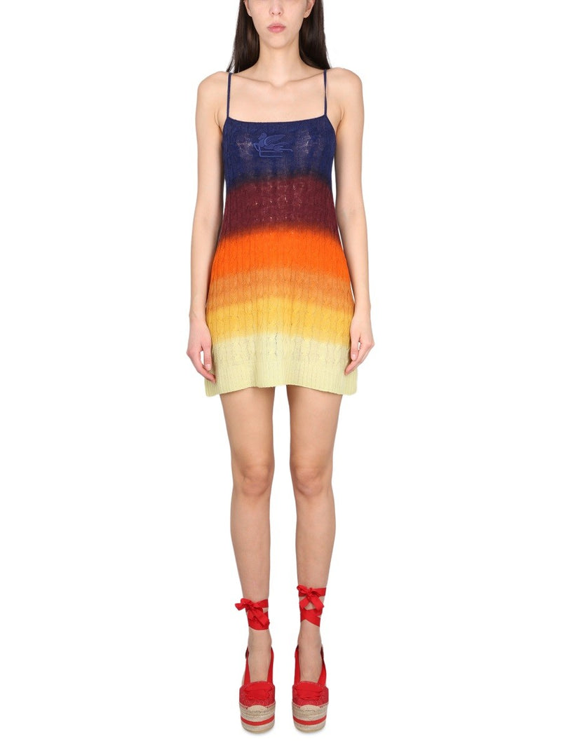 SHADED WOOL MINI DRESS