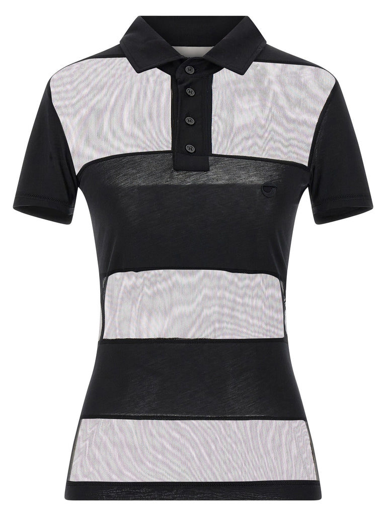 ‘Sheer Striped’ polo shirt