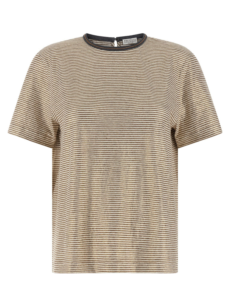 'Shiny Collar Detail' T-shirt