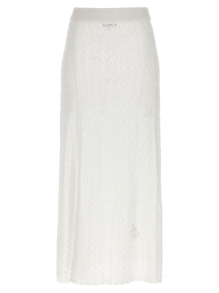 'Shiny Pointelle Knit' skirt