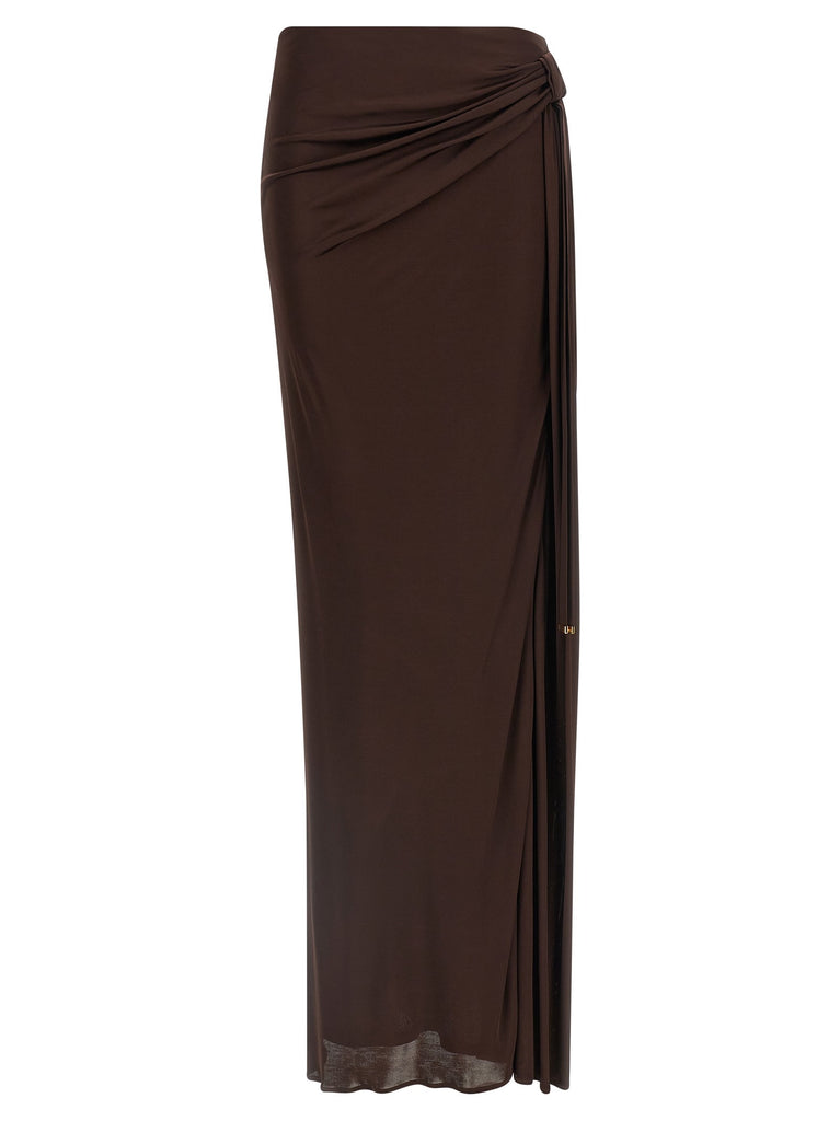 Shiny viscose skirt