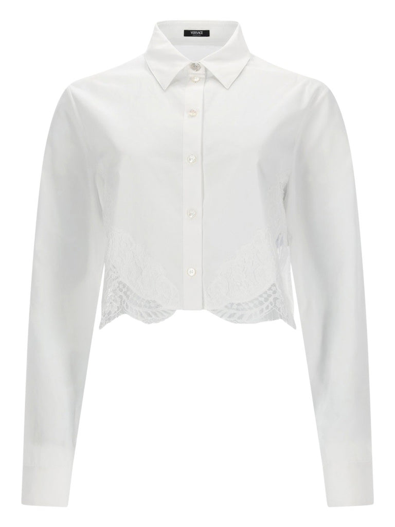 SHIRT WITH LACE INSERTS