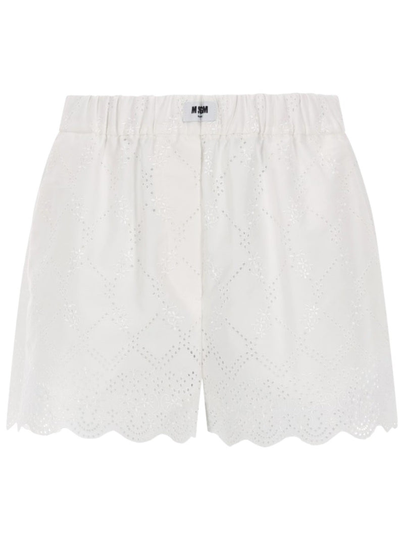 SHORTS CON MOTIVO TRAFORATO