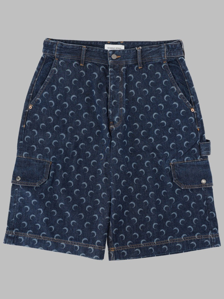 SHORTS IN DENIM CON STAMPA ALL OVER