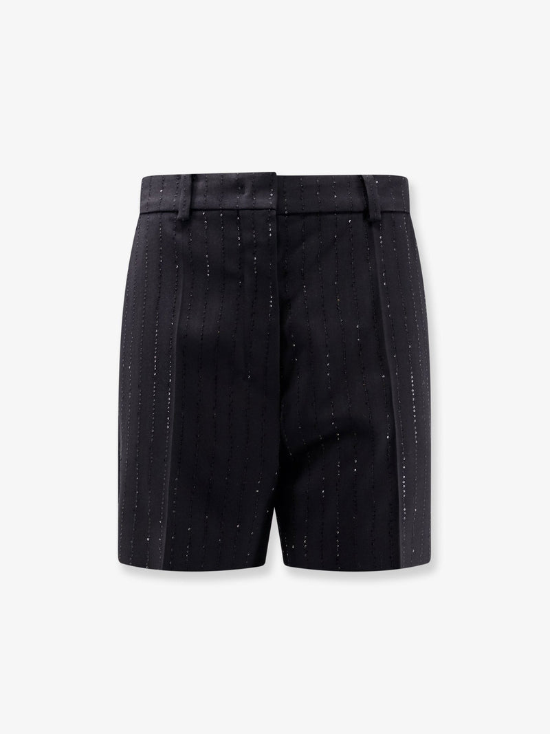 Siberia virgin wool shorts with sequins