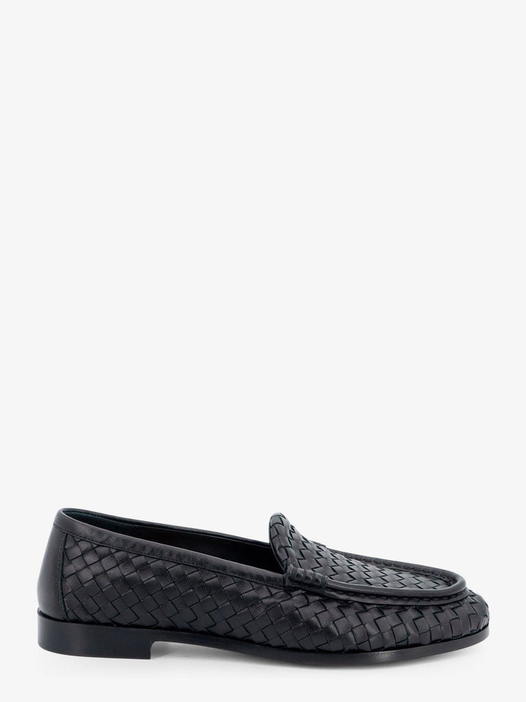 Silenzio leather loafers with Intrecciato motif