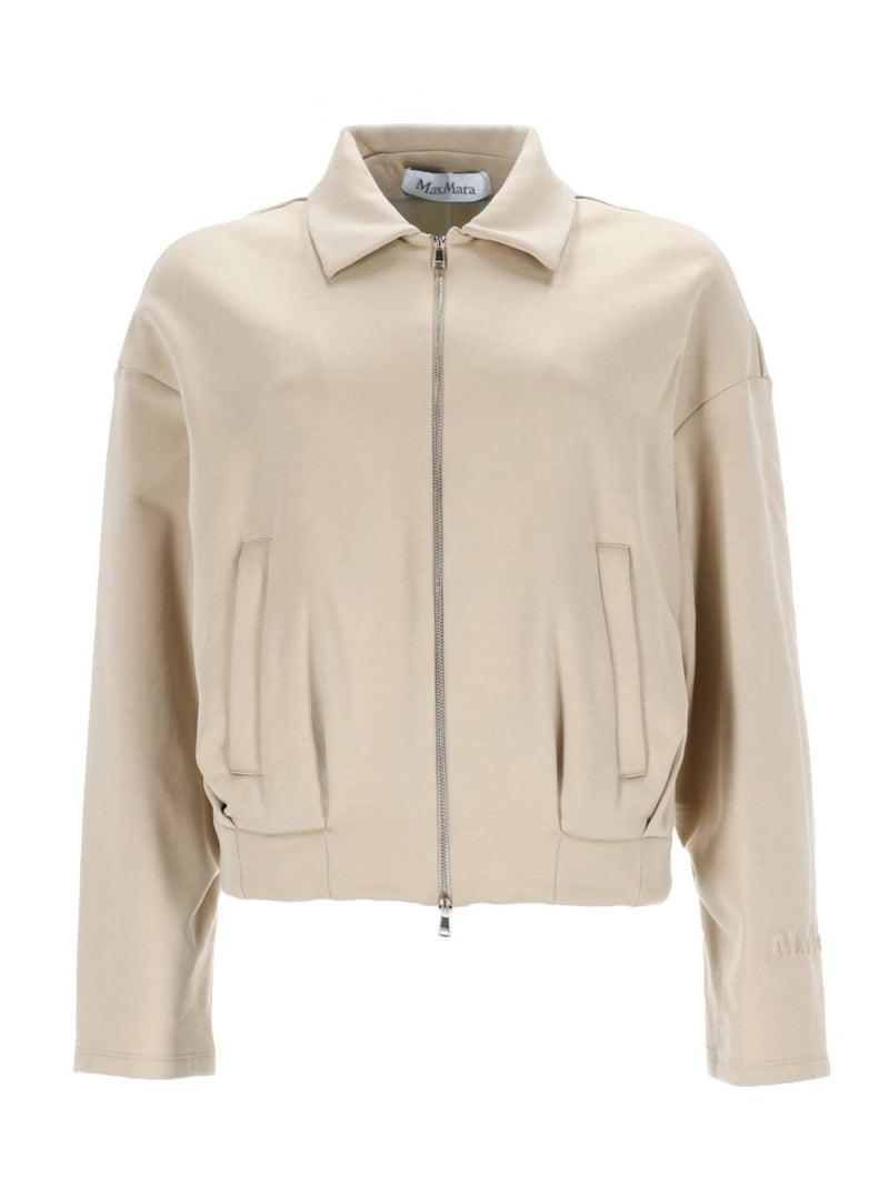 SILK AND COTTON CROP SWEATSHIRT