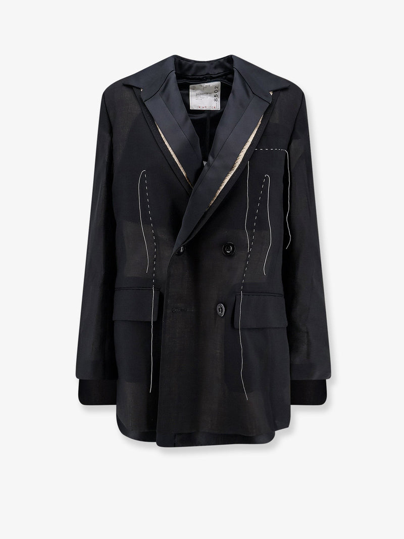 Silk and organza blazer