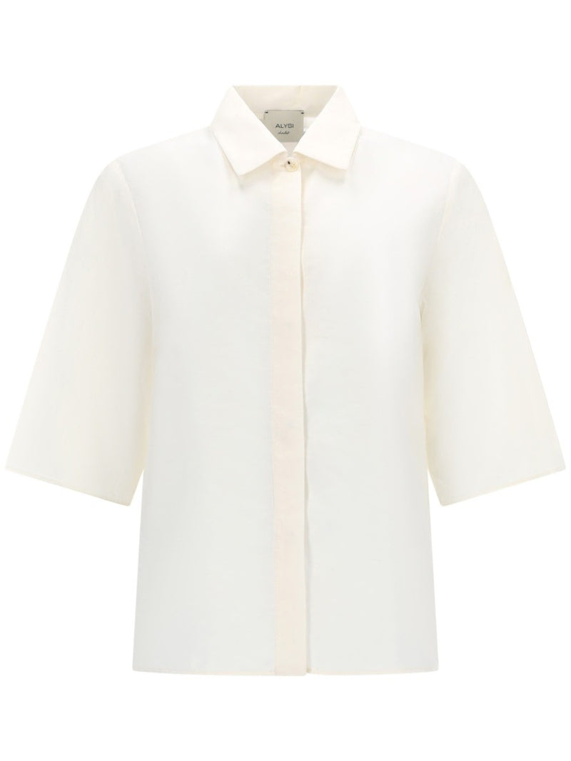 SILK CROPPED SHIRT