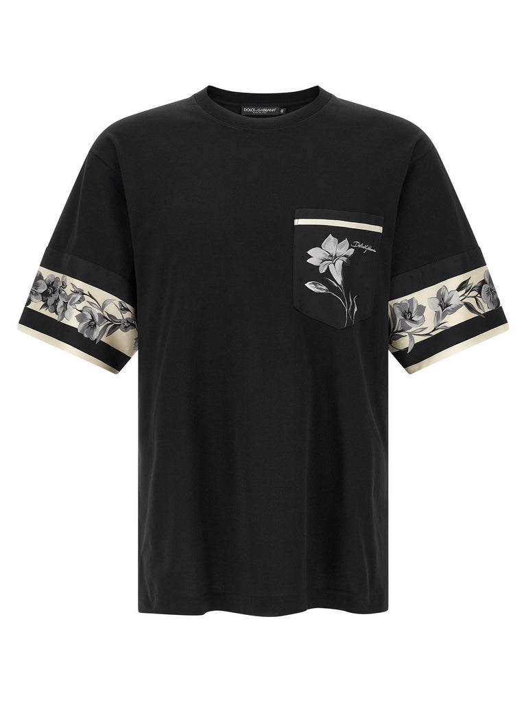 Silk detail T-shirt