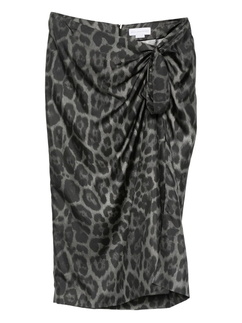 SILK MIDI SKIRT