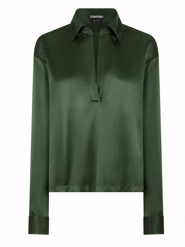 SILK SATIN STRETCH SHIRT