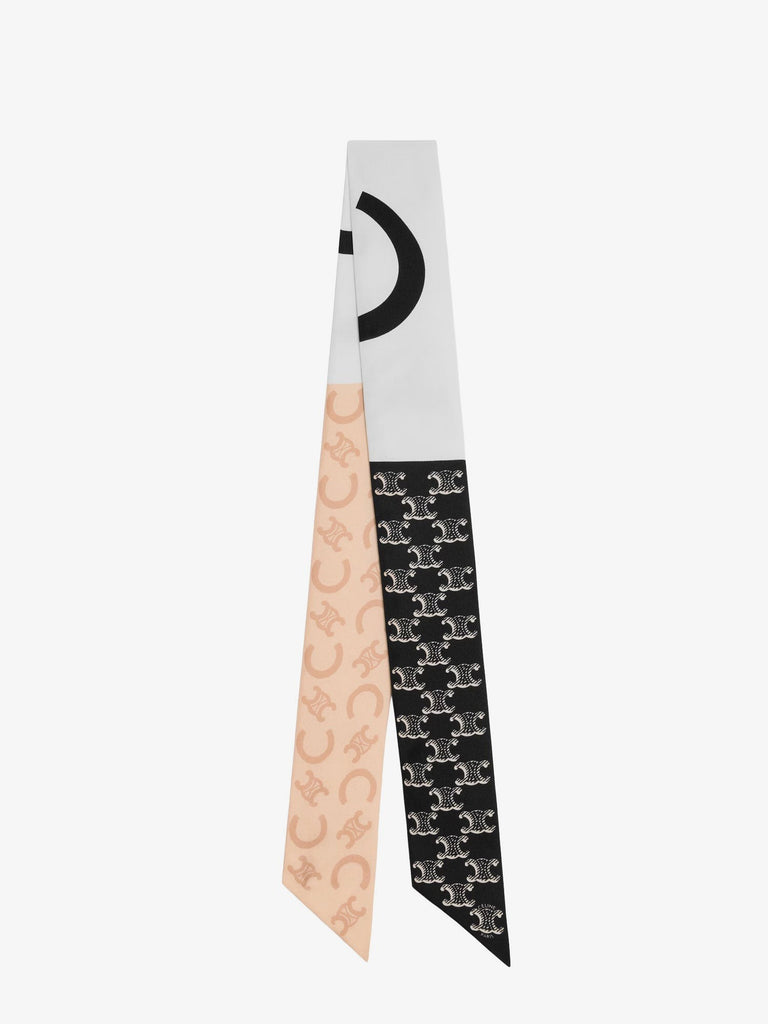 Silk scarf with all-over Triomphe logo