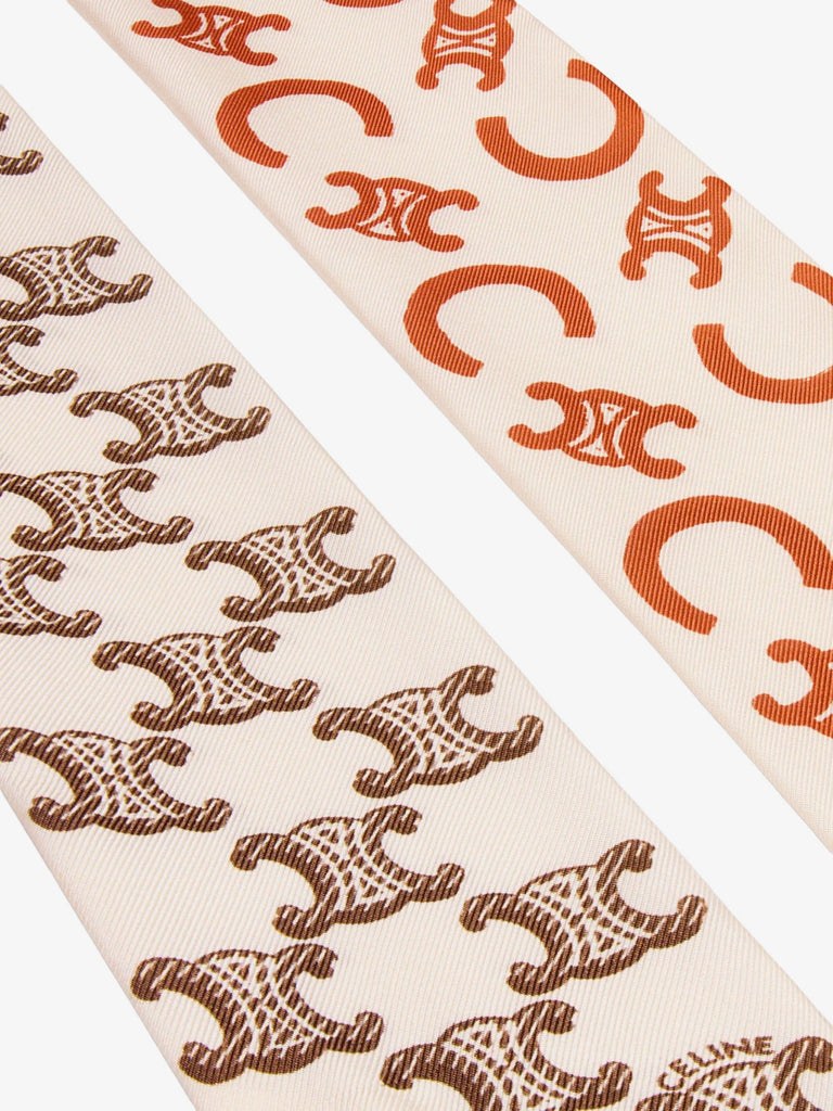 Silk scarf with all-over Triomphe logo