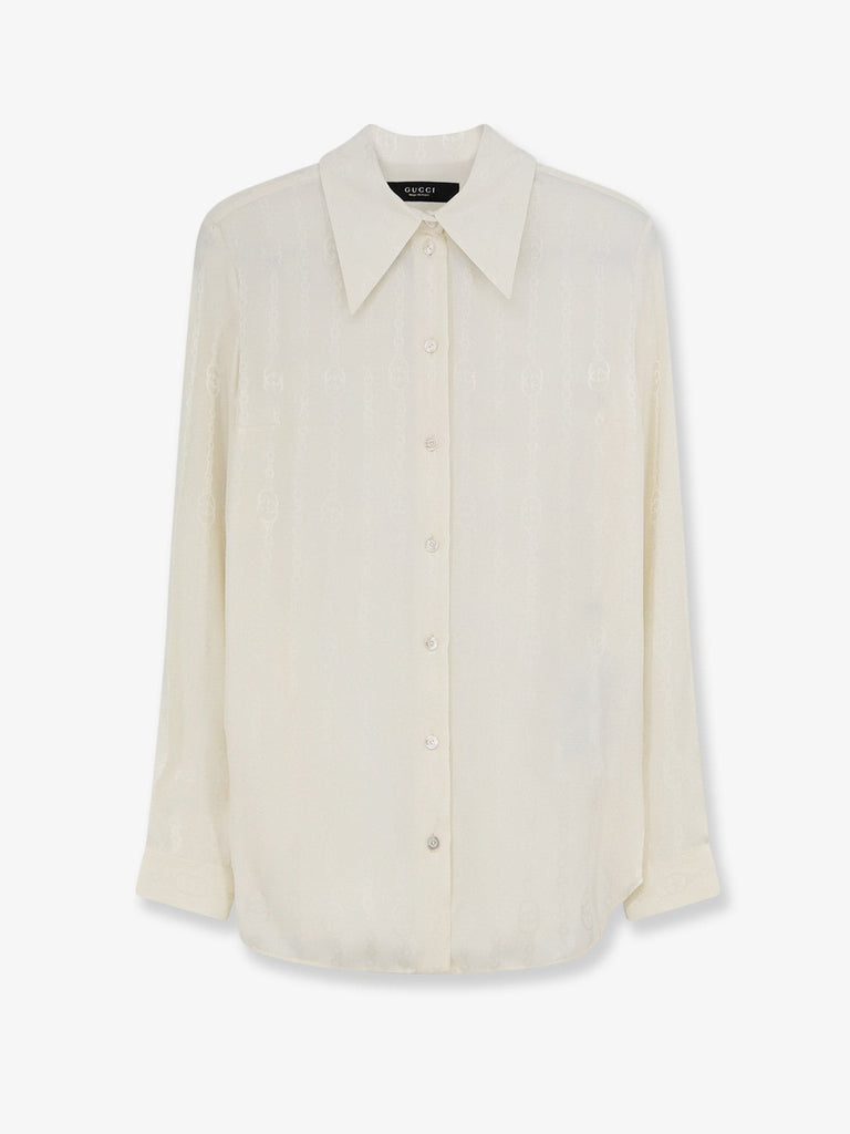 Silk shirt with iconic print