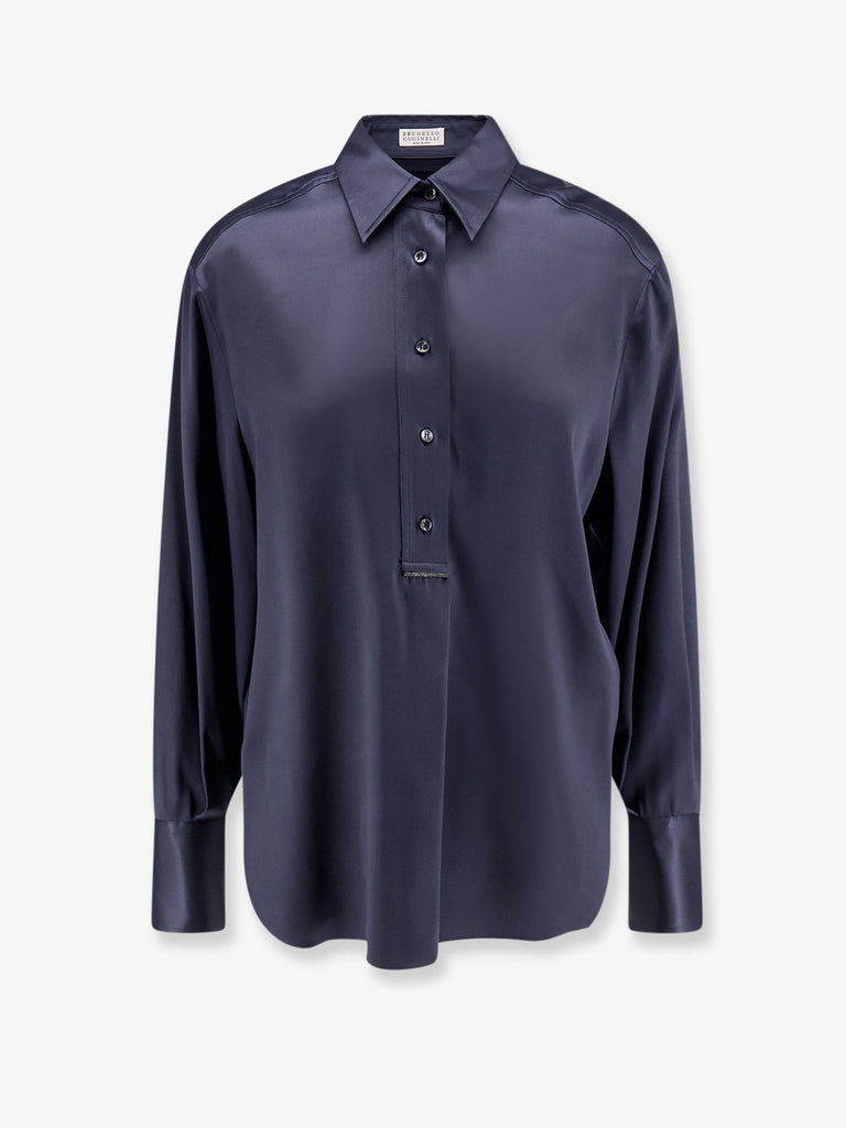 Silk shirt with Monili detail
