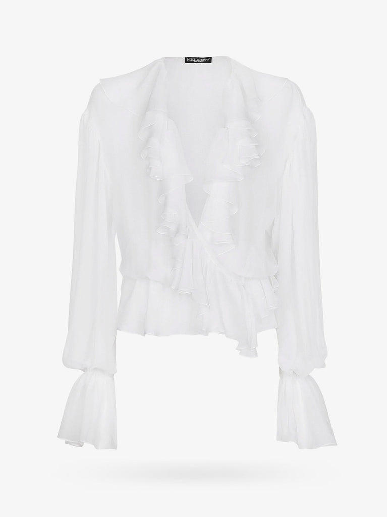 Silk shirt with rouches