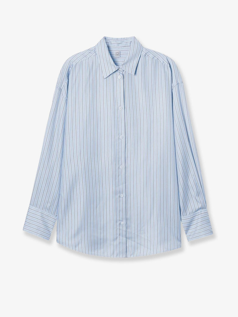 Silk shirt with striped pattern