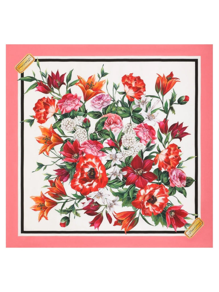 SILK TWILL FLORAL PRINT SCARF