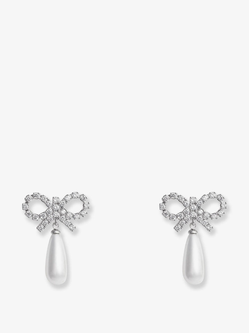 Silver brass earrings