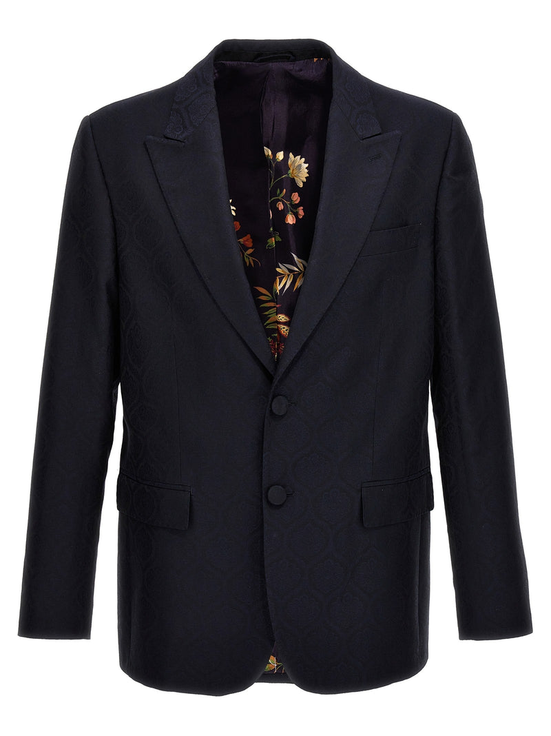 Single-breasted jacquard blazer