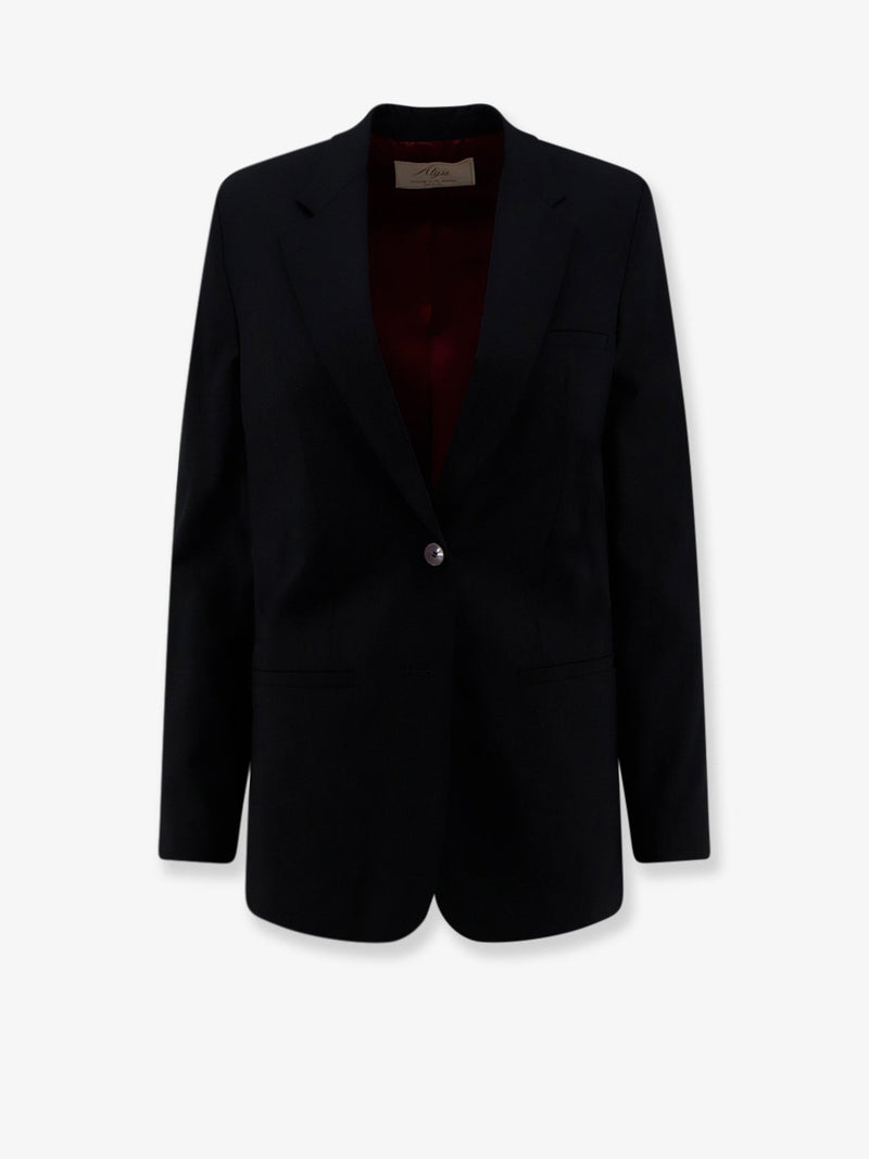 Single-breasted stretch virgin wool blazer