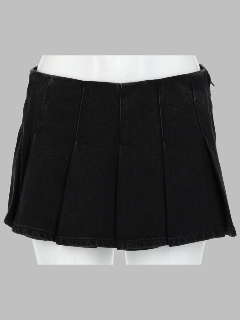 SKORT A PIEGHE IN DENIM