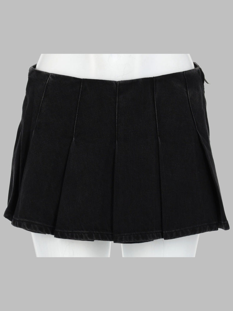 SKORT A PIEGHE IN DENIM