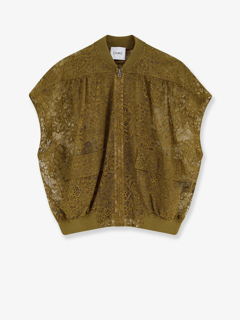 Sleeveless lace jacket