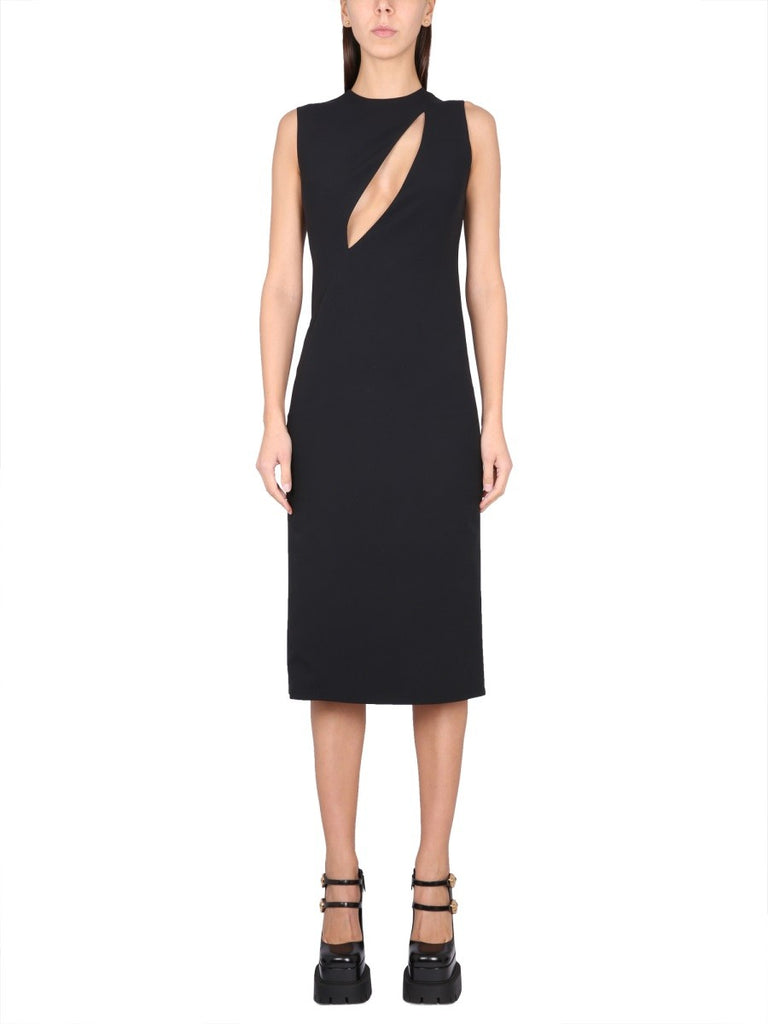 SLEEVELESS MIDI DRESS WITH CUTOUTS