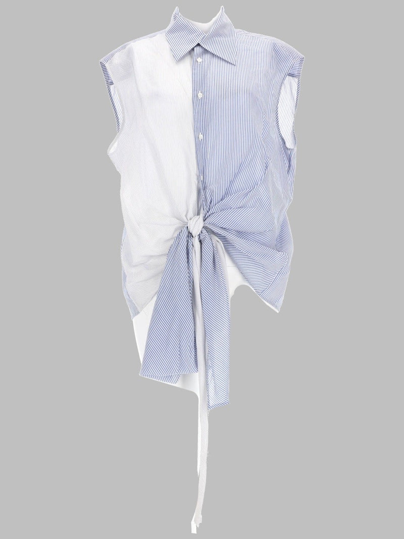 CAMICIA SMANICATA IN COTONE MISTO SETA