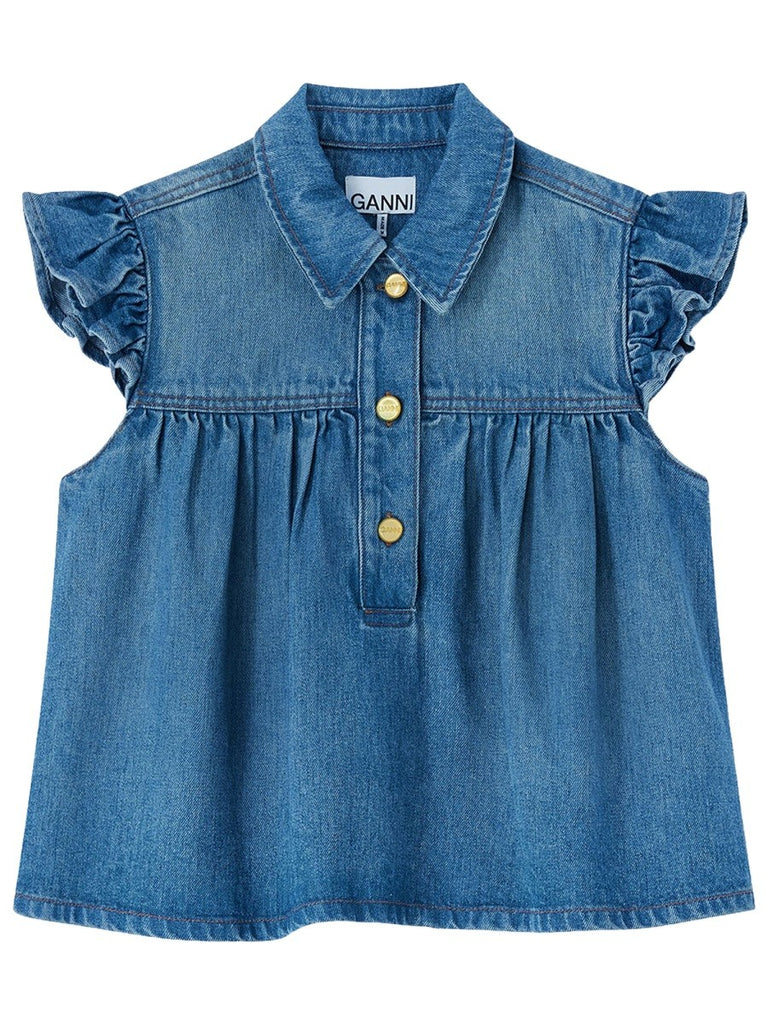 SLEEVELESS TOP WITH COLLAR