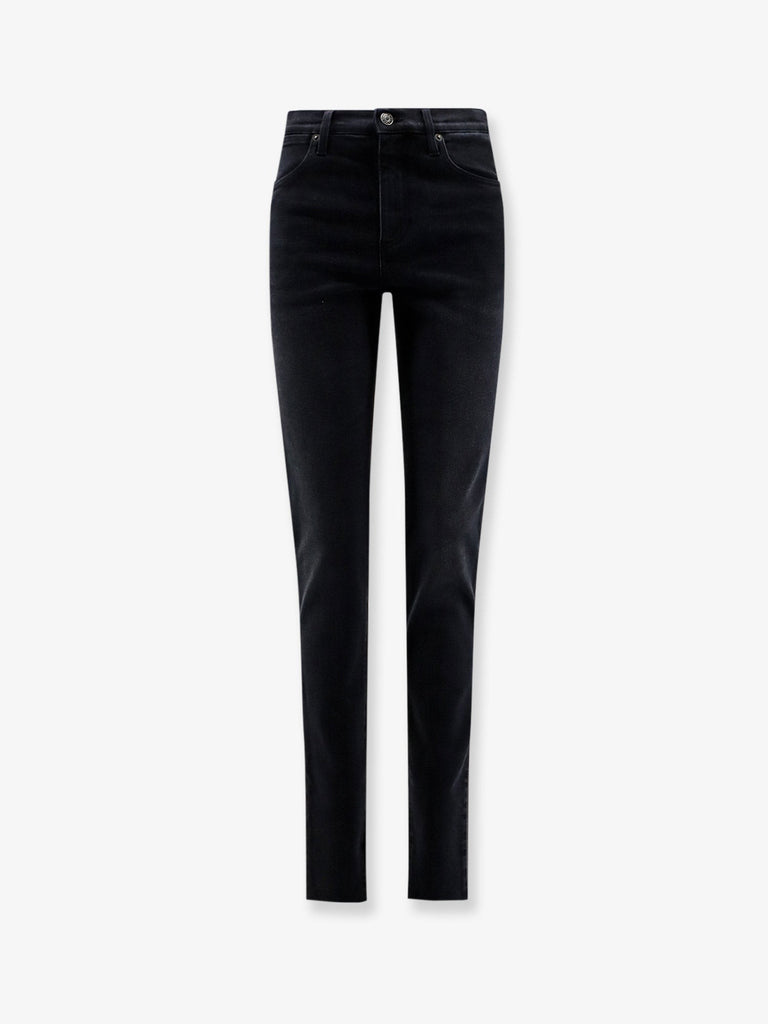 Slim Fit black denim trousers