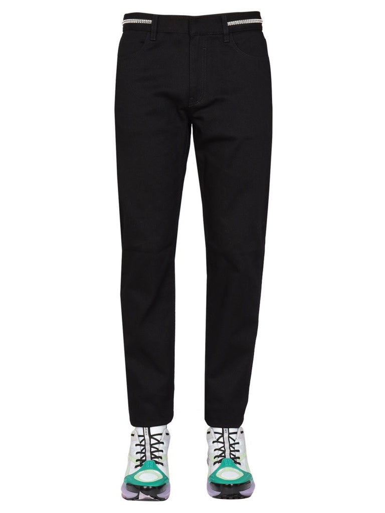 SLIM FIT JEANS WITH METALLIC DETAILS