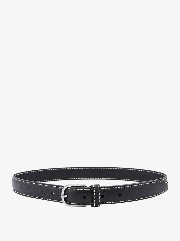 Slim Grained leather belt
