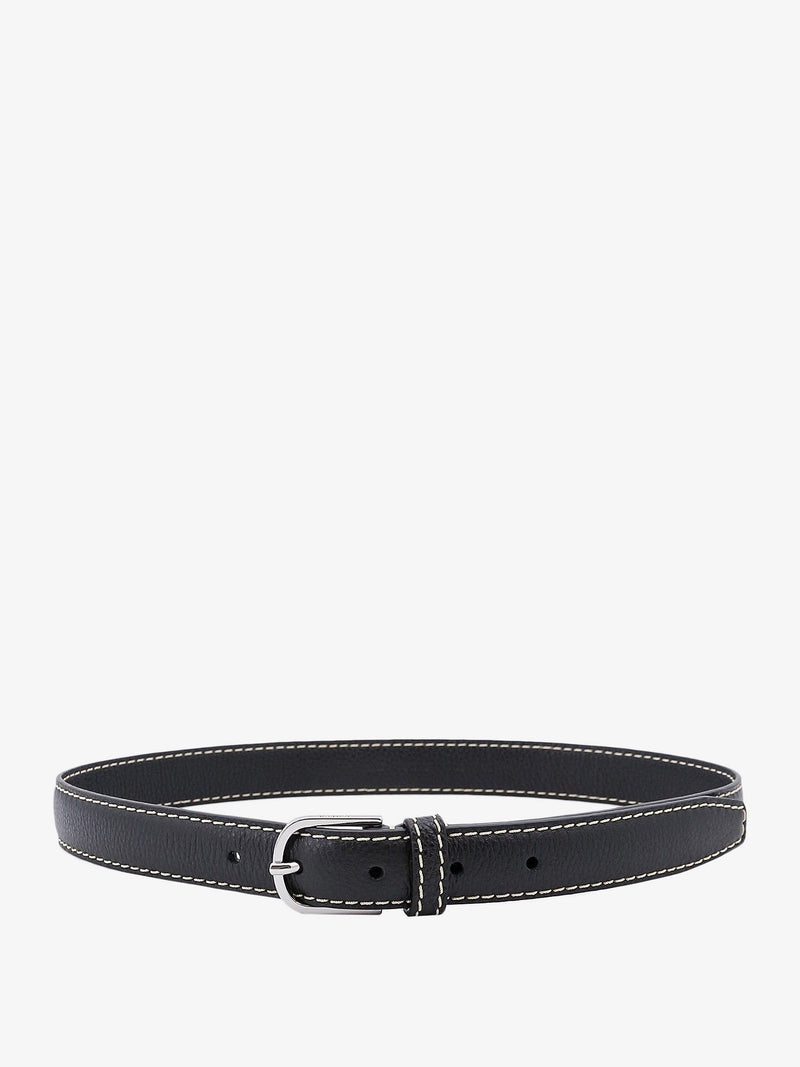 Slim Grained leather belt