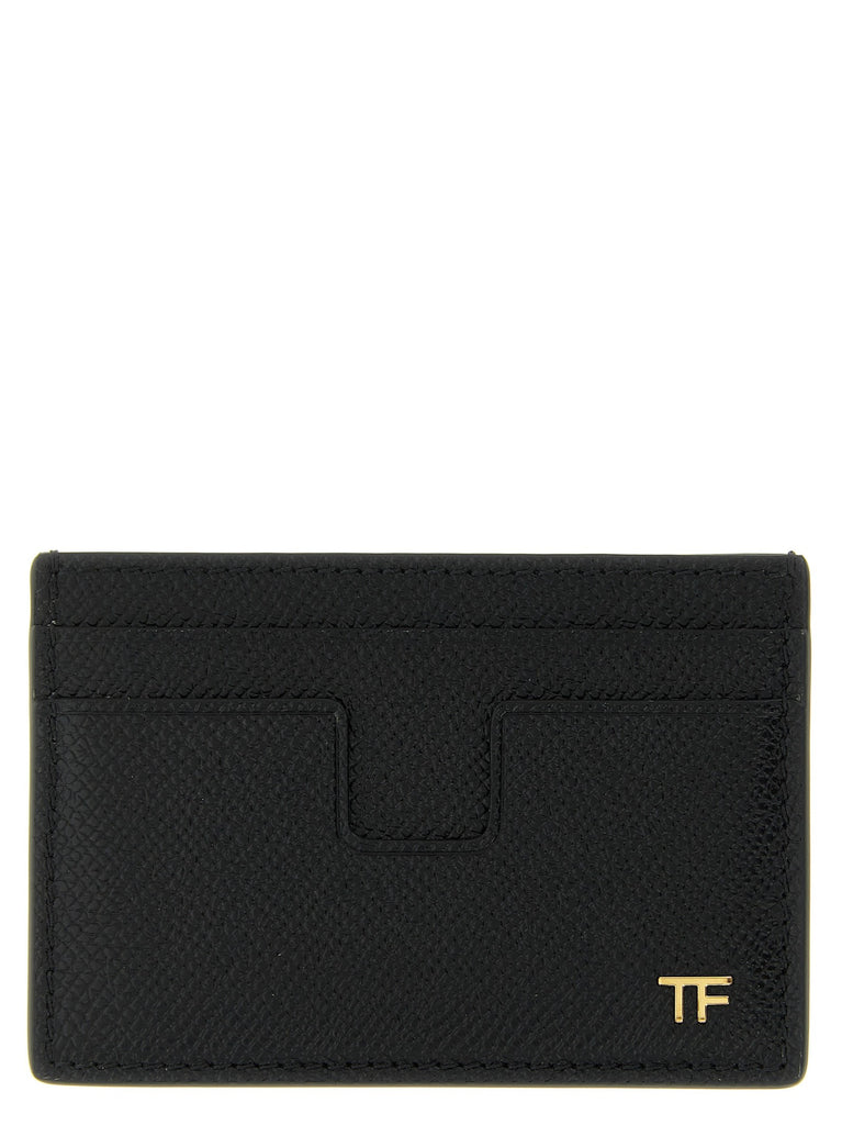 Small grain leather cardholder