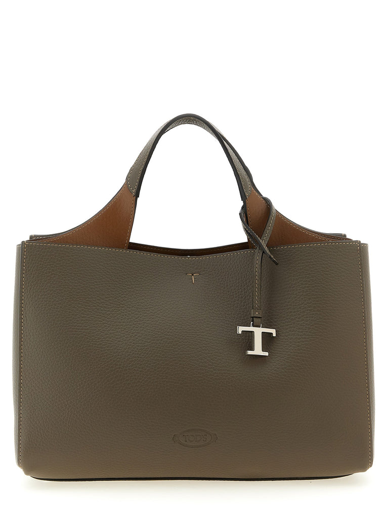 Small leather bucket bag