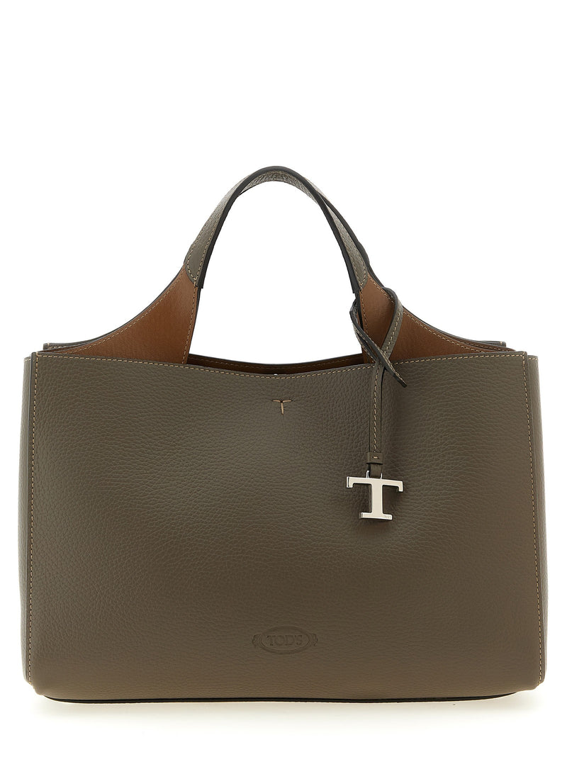Small leather bucket bag